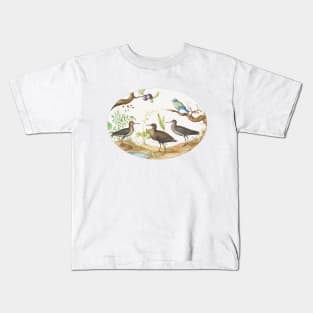 Blue Tit with Three Wading Birds and a Fig Tree (1575-1580) Kids T-Shirt